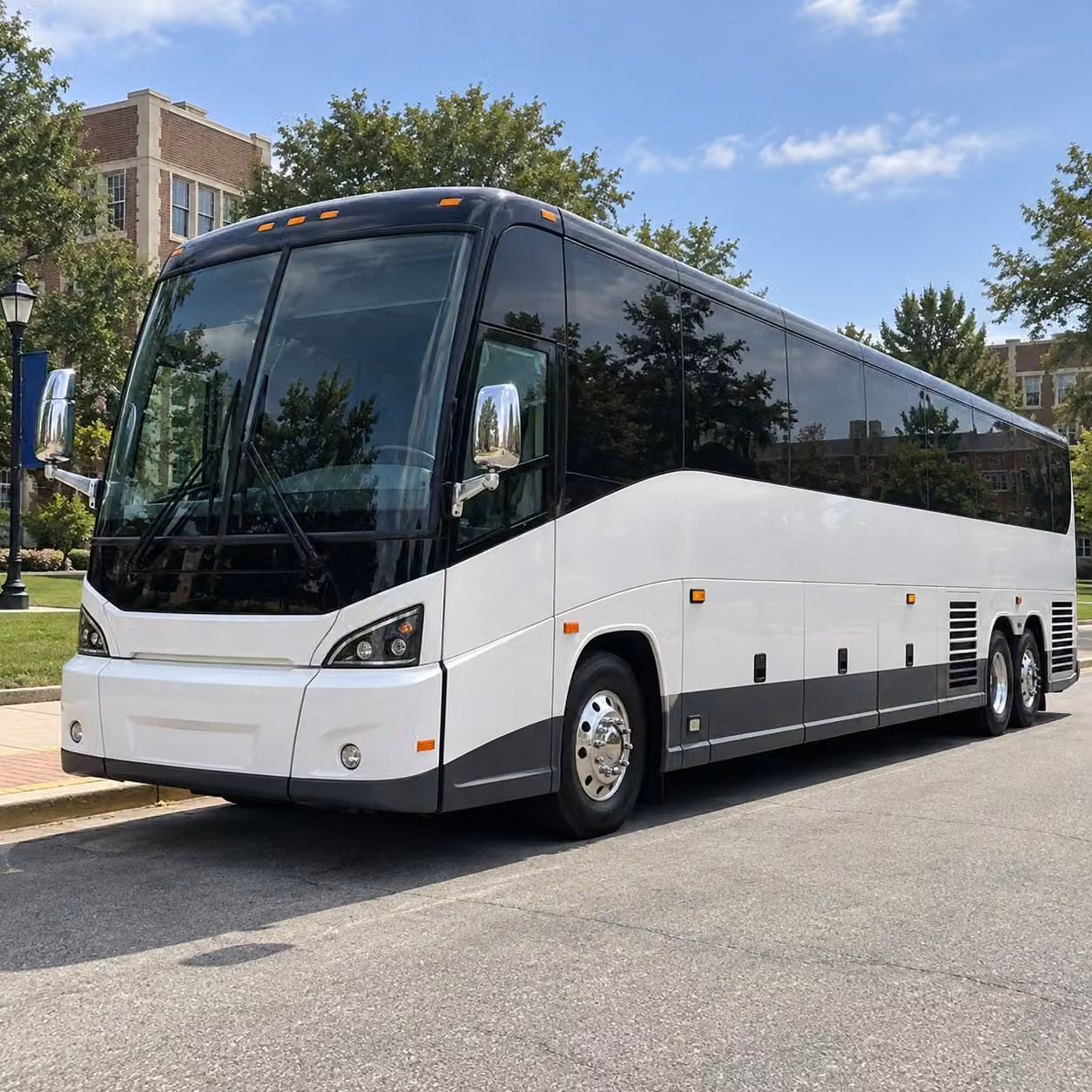 charter bus rentals in hampton for large prom groups and school organized transportation