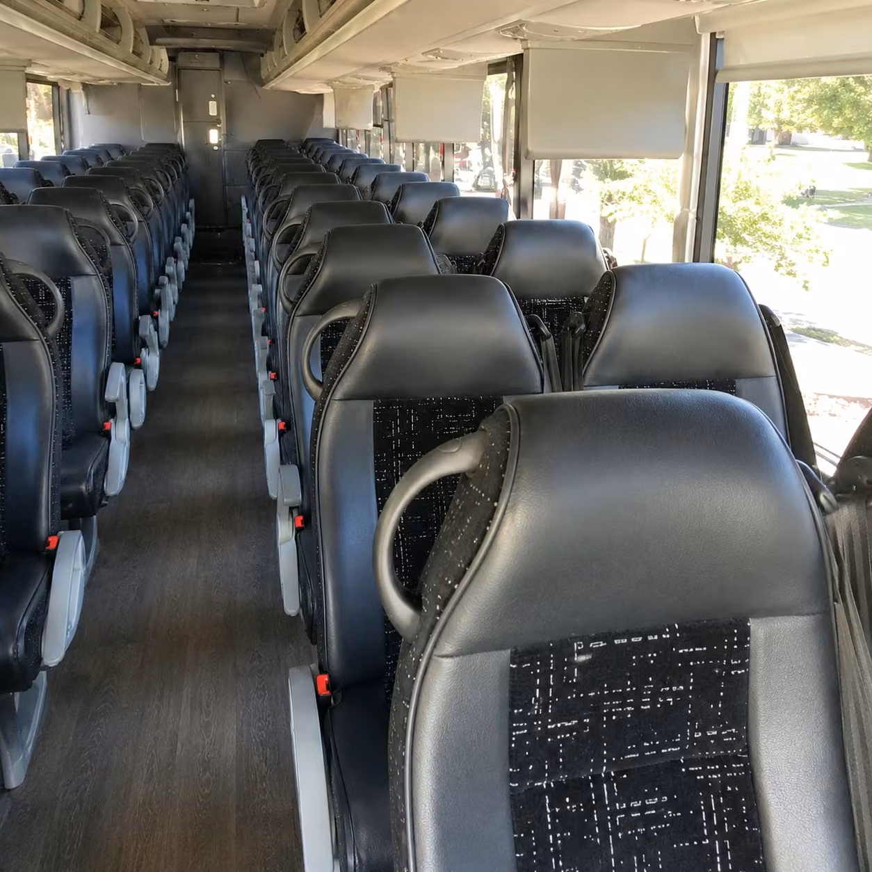 hampton charter bus interior