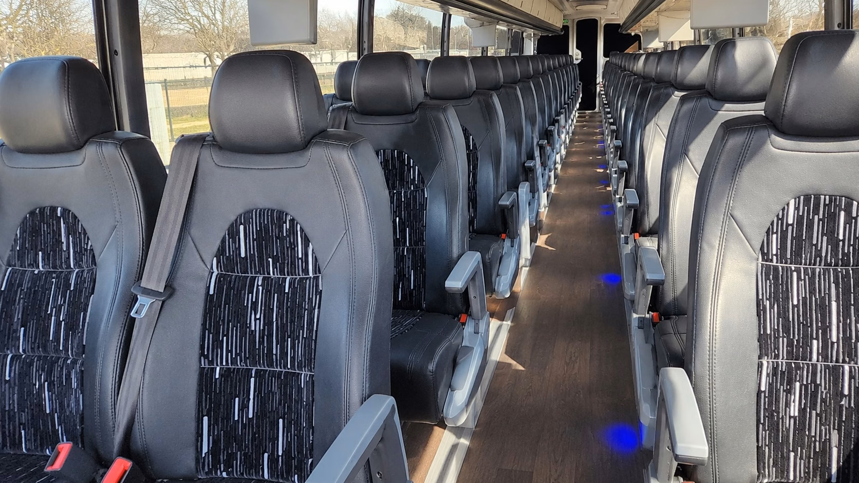 hampton charter bus rental inside