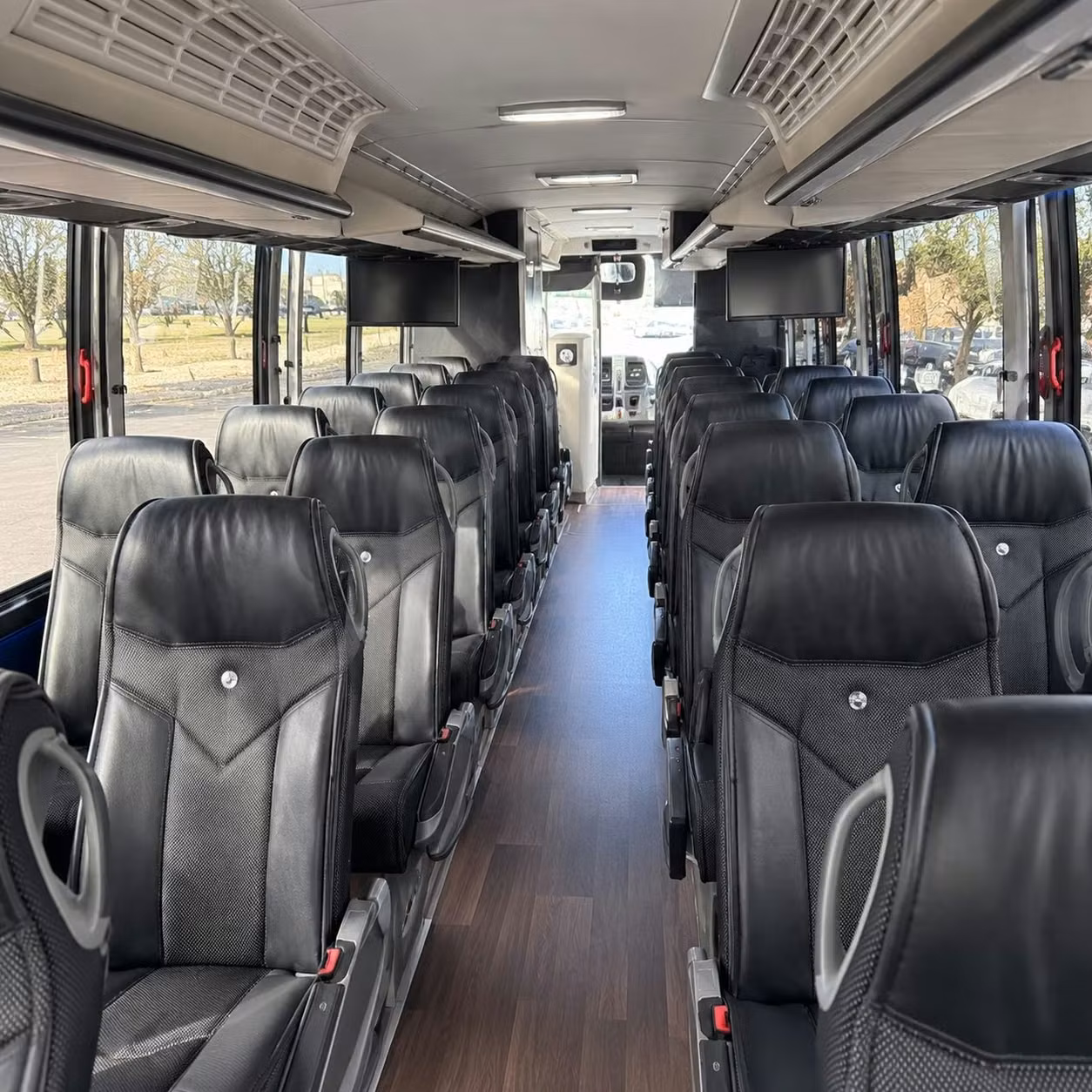hampton charter bus rental interior